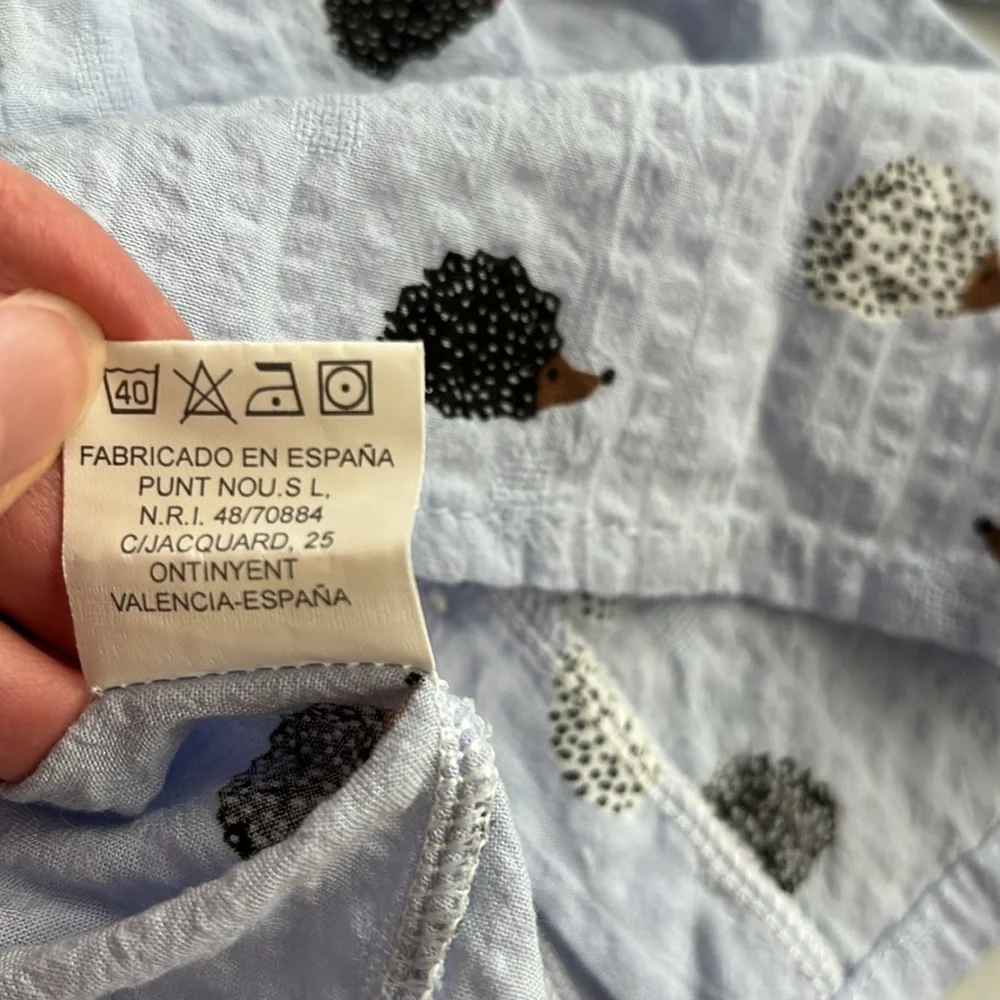 Babidu Blue & Black Hedgehog Print Shorts Set for Baby Boys